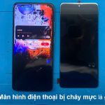 màn hình điện thoại bị chảy