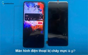 màn hình điện thoại bị chảy