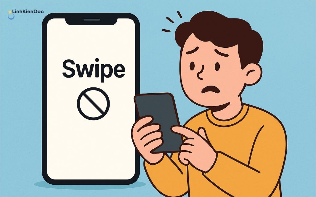 Màn hình điện thoại không vuốt được