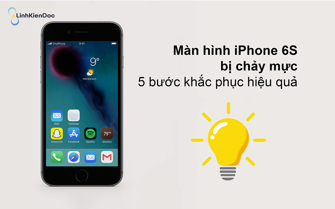 màn hình iphone 6s bị chảy mực