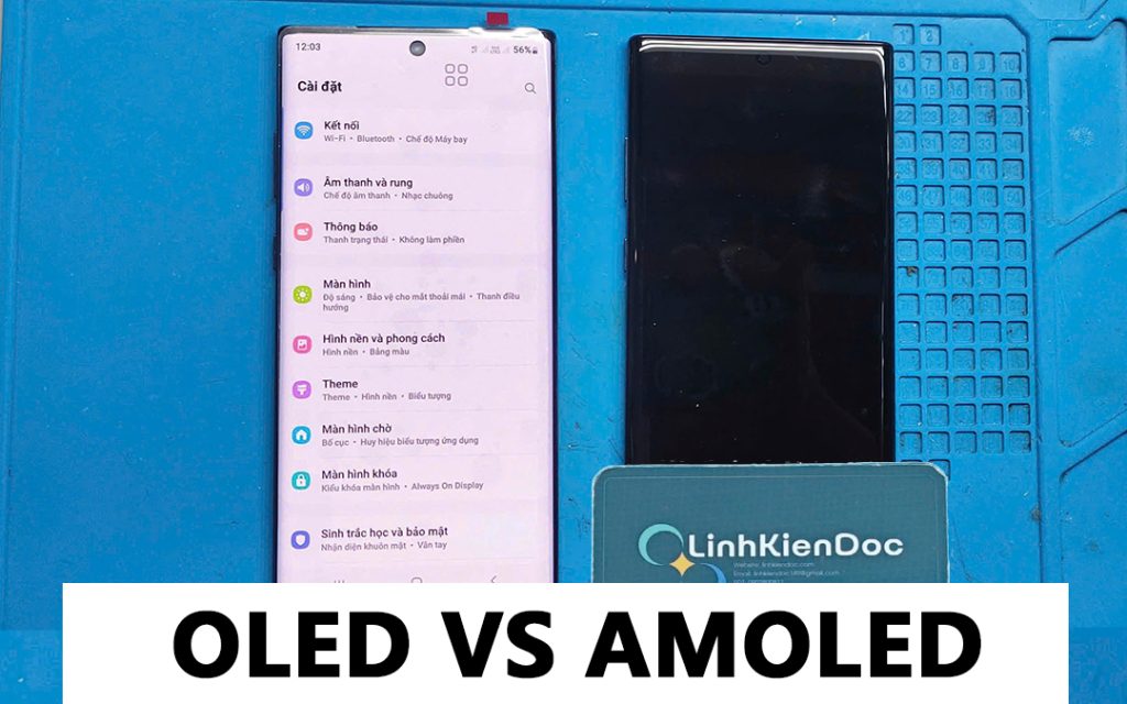 So sánh màn hình oled và amoled