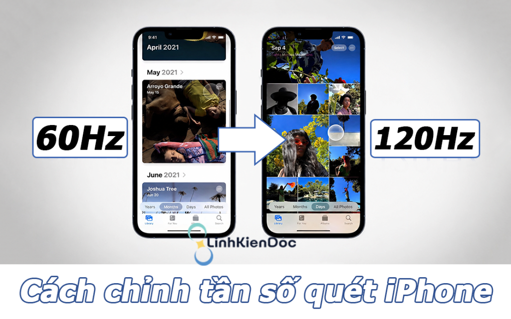Cách chỉnh tần số quét màn hình iPhone