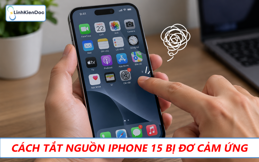 Tắt nguồn iPhone 15 khi bị đơ màn hình