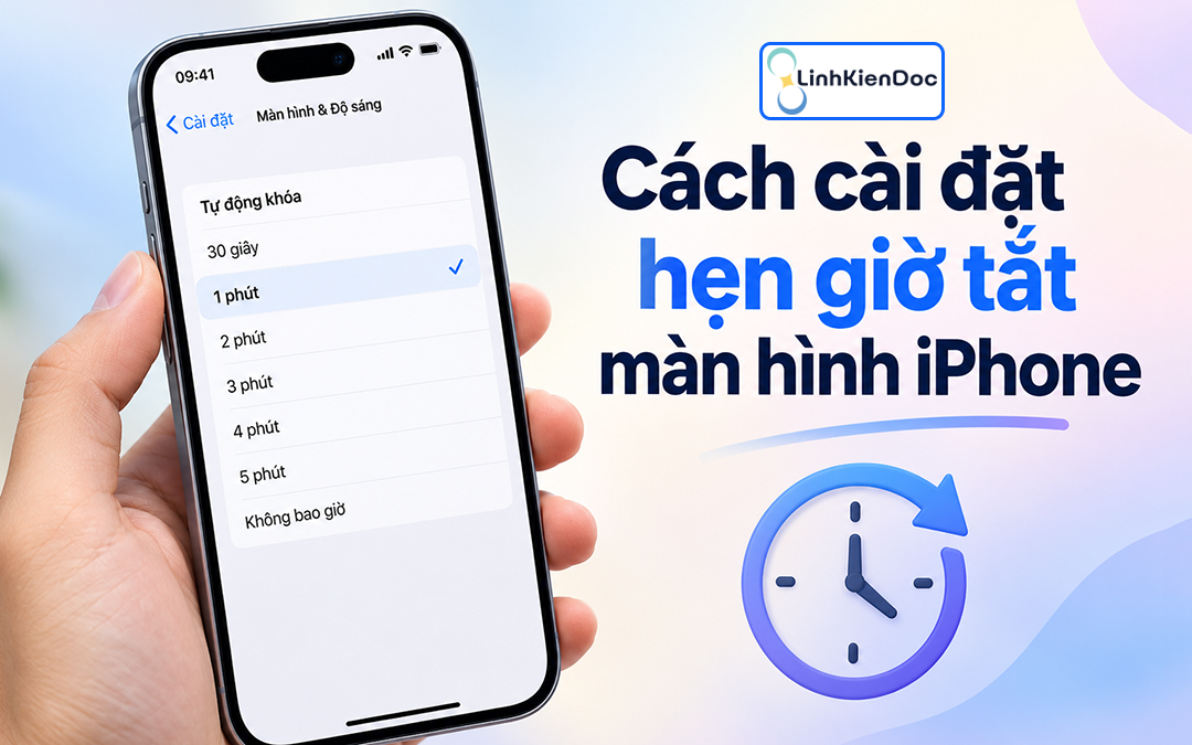 Cách cài hẹn giờ tắt màn hình iPhone cực đơn giản