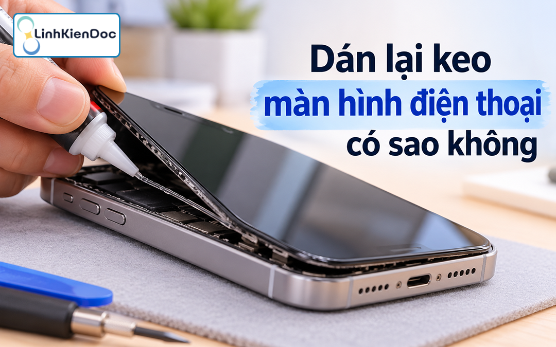 Tự dán lại keo màn hình điện thoại có sao không?