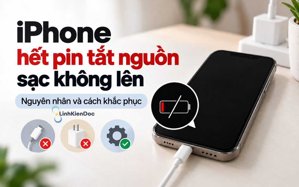 iPhone hết pin tắt nguồn sạc không lên - Nguyên nhân và cách khắc phục